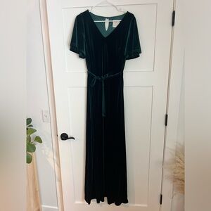 Revelry Velvet Bridesmaid Dress Emerald